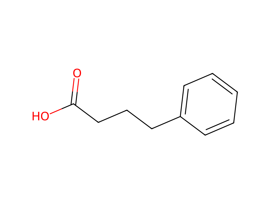Molecular structure of 4-Phenylbutyric Acid (4-PBA)