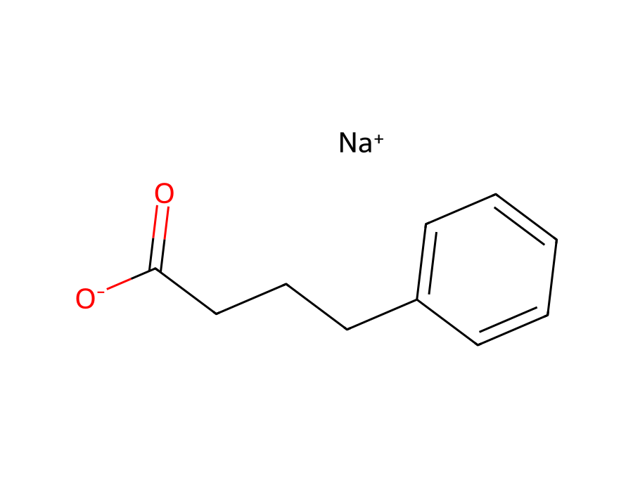 Molecular structure of Sodium Phenylbutyrate